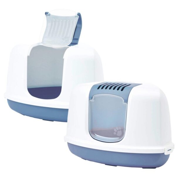 2er sparpack katzentoilette eck toilette nestor corner weiss blau