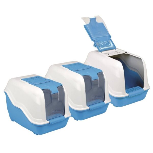 3er sparpack xxl katzentoilette netta maxi weiss blau