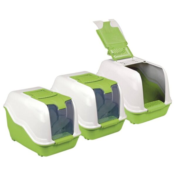 3er sparpack xxl katzentoilette netta maxi weiss gruen