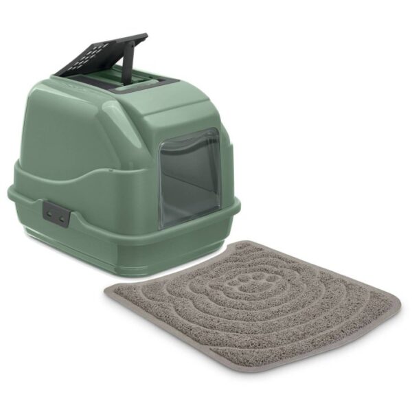 sparpack recycling katzentoilette haubentoilette easy cat gruen inkl vorlegematte 50 x 40 x 40 cm