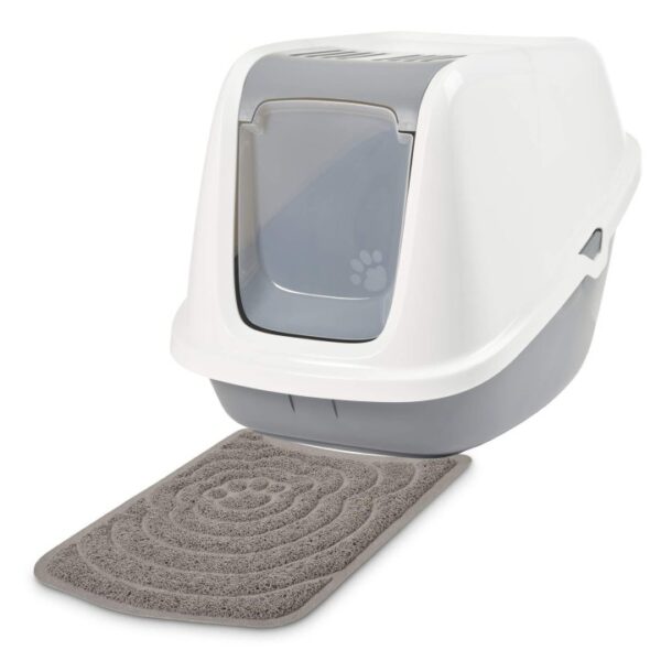 sparpack xxxl katzentoilette nestor giant weiss grau mit grosser vorlegematte