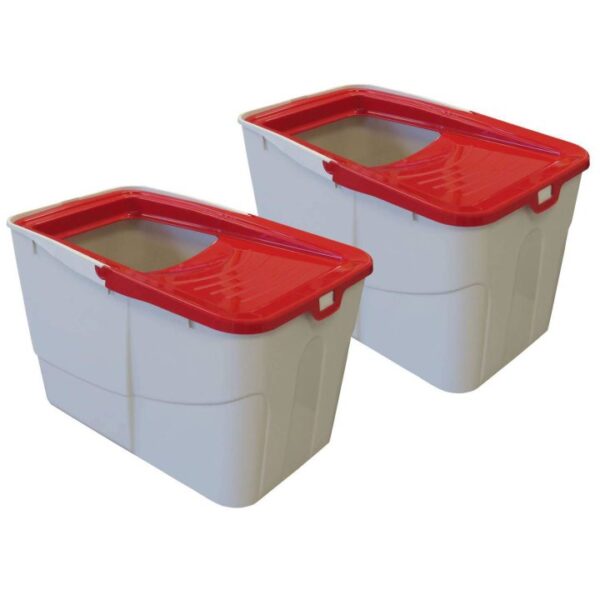 2er Sparpack Katzentoilette Katzenklo Sofia Open mit Einstieg von oben Rot (19,00 € pro 1 Stück)