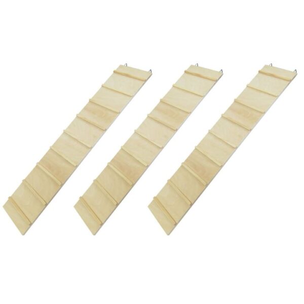 3er Sparpack Holzleiter Nagertreppe Nagerleiter WEGA 85 x 18 x 1 cm aus unbeh. Sperrholz (18,33 € pro 1 Stück)