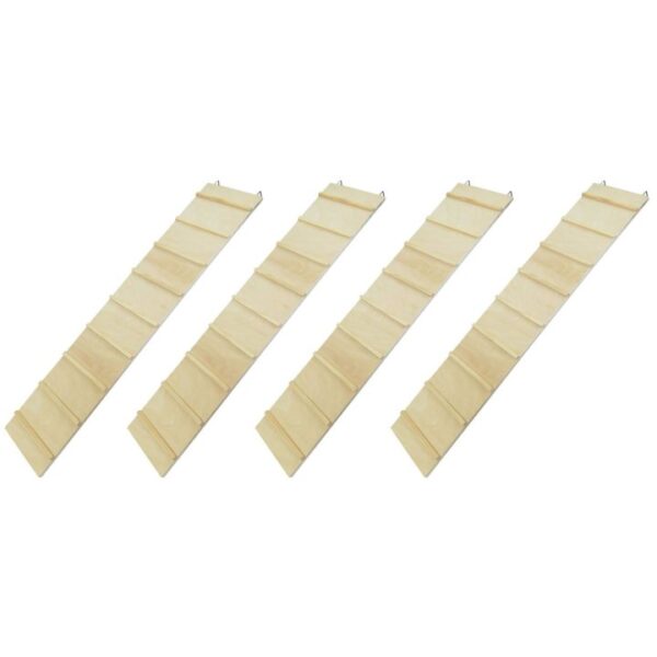 4er Sparpack Holzleiter Nagertreppe Nagerleiter WEGA 85 x 18 x 1 cm aus unbeh. Sperrholz (16,25 € pro 1 Stück)