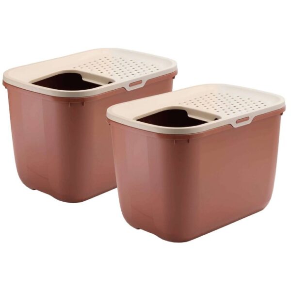 2er Sparpack Katzentoilette HOP IN Einstieg von oben 58 x 38,5 x 39,5 cm Toskana (24,99 € pro 1 Stück)