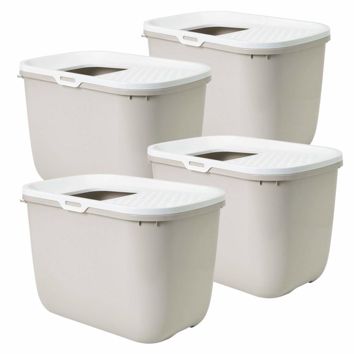 4er sparpack katzentoilette hop in einstieg von oben beige