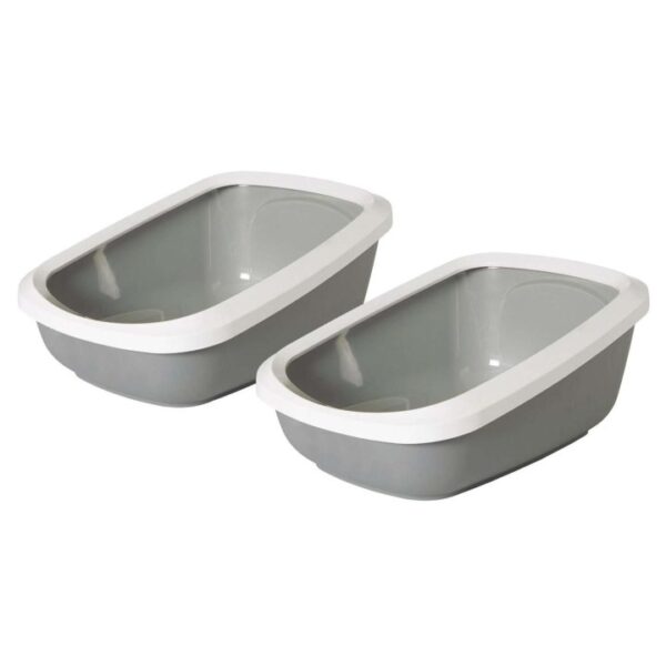 2er Sparpack Katzentoilette Katzenklo mit Rand ASEO JUMBO (22,50 € pro 1 Stück)