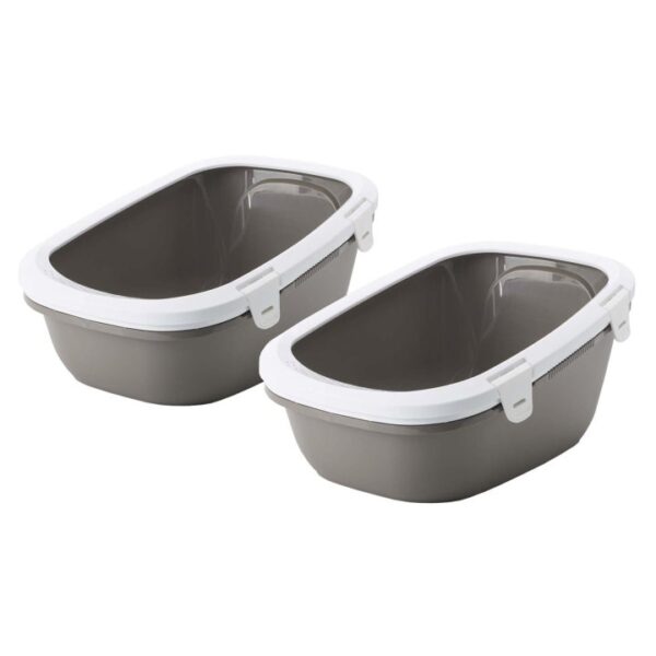 2er Sparpack Katzentoilette Katzenklo Schalentoilette SIMBA mit Rand + Siebeinsatz (30,00 € pro 1 Stück)