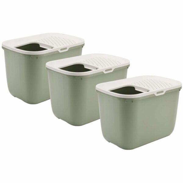 3er Sparpack Katzentoilette HOP IN Einstieg von oben hellgrün (24,00 € pro 1 Stück)