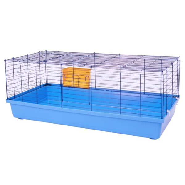 Kaninchen- und Meerschweinchenheim Nagerkäfig SAMMY 118,5 x 58,9 x 46 cm Dunkelblau-Hellblau