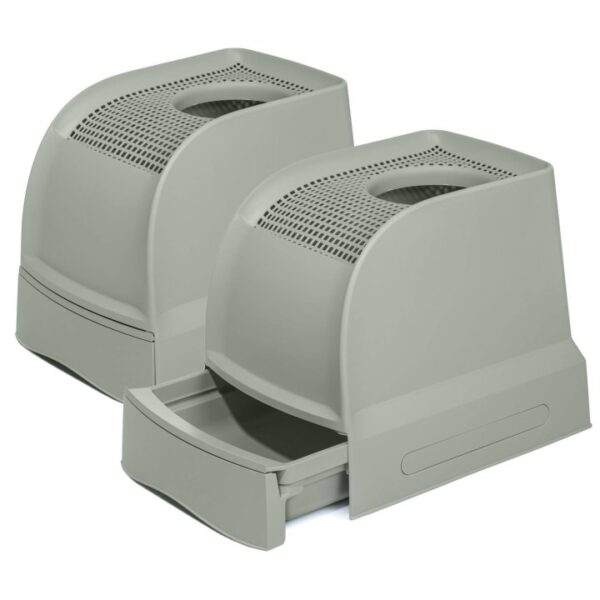 2er Sparpack Katzentoilette mit ausziehbarer Schublade und Einstieg von oben 56 x 40 x 43,5 cm Grün (27,49 € pro 1 Stück)