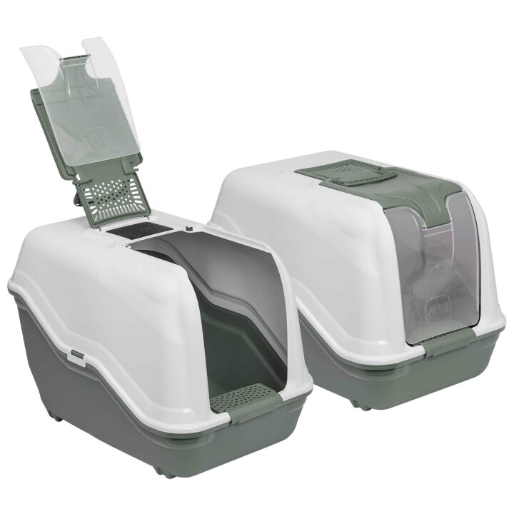 xxl katzentoilette netta maxi im 2er sparpack weiss gruen 66 x 49 x 50 cm